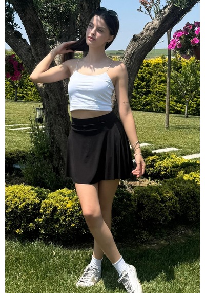 Penyebizden Şort Etek-siyah