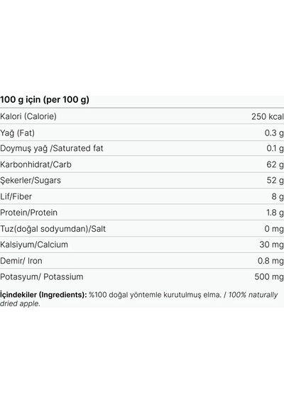 Nima Gurme Premium Kuru Elma 60 G