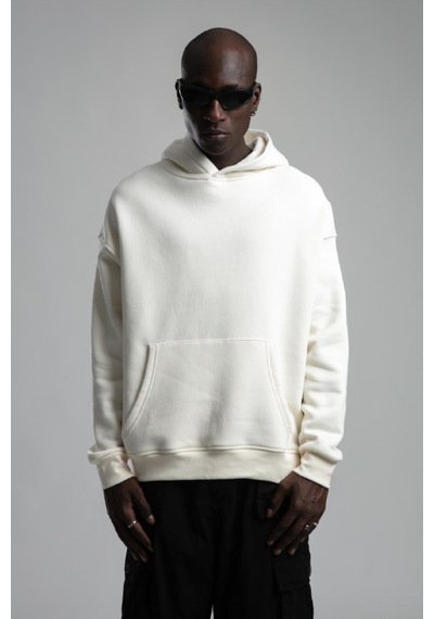 Catch K-715 Erkek Kapşonlu Sweat Ekru