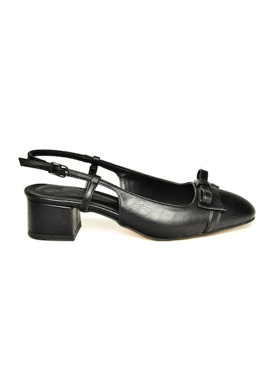 Fox Shoes U404703609 Siyah Alçak Topuklu Kadın Ayakkabı Siyah