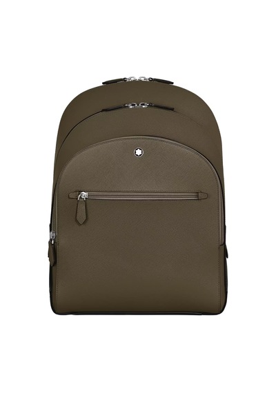 Montblanc Sartorial Deri 3 Bölmeli Orta Boy Sırt Çantası 221542 Yeşil