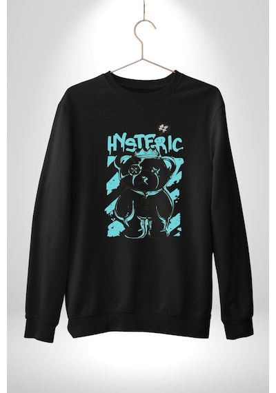 Histerik Unisex Siyah Sweatshirt Siyah