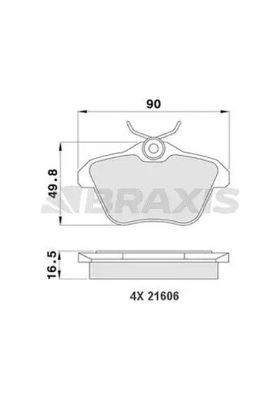 Alfa Romeo 156 Arka Fren Balatasi 1998-2006 Braxıs Aa0166