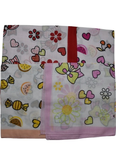 Bandana Çocuk Çiçekli 4 Lü Karışık Desen Çok Renkli