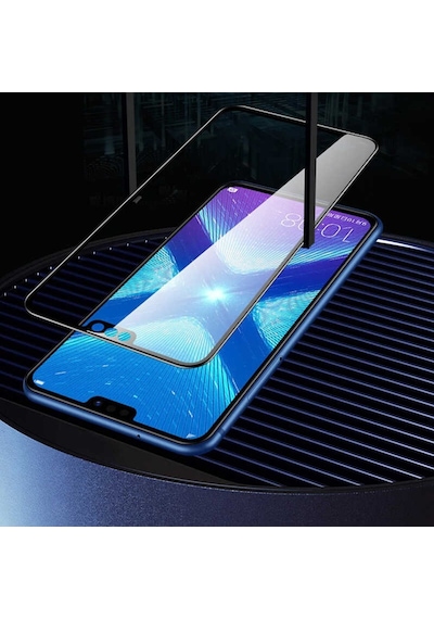 Huawei P20 Lite New 5D Privacy Hayalet Cam Ekran Koruyucu Siyah
