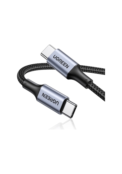 Ugreen Usb-c 100w 5a Qc Pd Örgülü Hızlı Şarj Kablosu, 2 M, Siyah, 70429