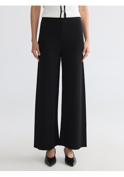 Lcw Everyday Siyah Beli Lastikli Kadın Triko Pantolon