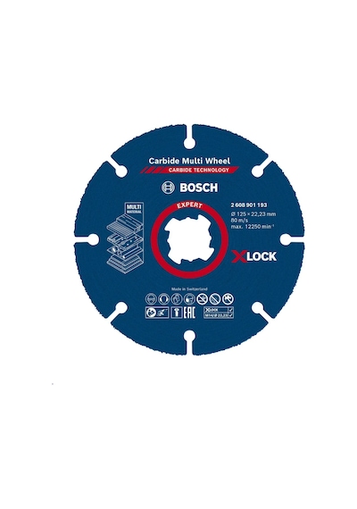 Bosch Carpide Multi Whell Taşlama İçin Ahşap Kesme Diski 125 Mm Elmas Uçlu