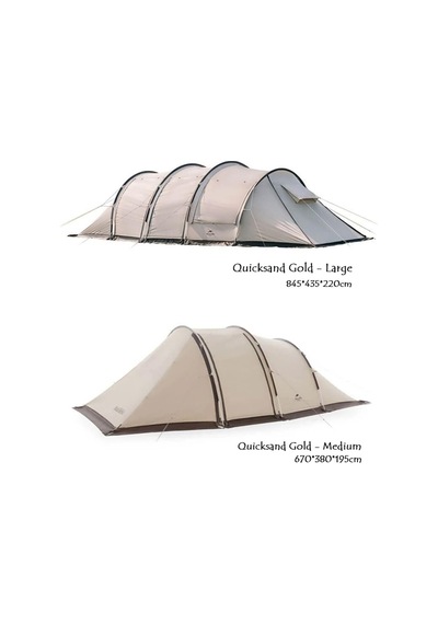 Naturehike Cloud Vessel Upf50+ Snow Skirt 4-6 Kişilik Tünel Çadır Quicksand Gold