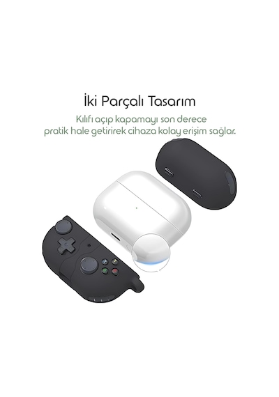 Retro-gamepad Samsung Galaxy Buds 3-pro-3 Fe İçin Kulaklık Kılıfı Darbe Emici Köşe Korumalı Buds 3 Pro Koruyucu Yumuşak Tpu Oyun Konsolu Görünümlü Buds 3 Pro Kılıfı Koyu Gri