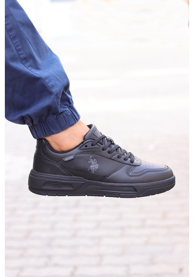 U.s. Polo Assn. Rk Rahat Taban Cilt Erkek Sneaker 867800000753 01 Siyah Siyah