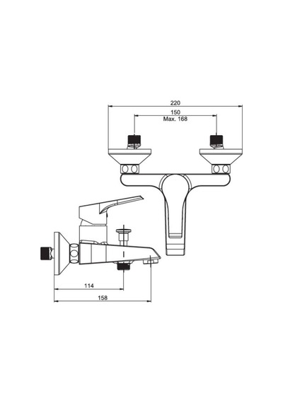 Nsk Visia Plus N3035402 Banyo Bataryası Krom Gri