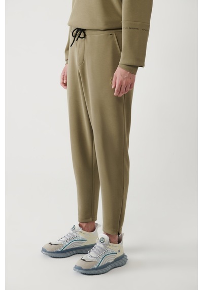 Avva Erkek Haki Soft Touch Fermuar Paçalı Regular Fit Jogger Eşofman Altı A41y3401 Haki