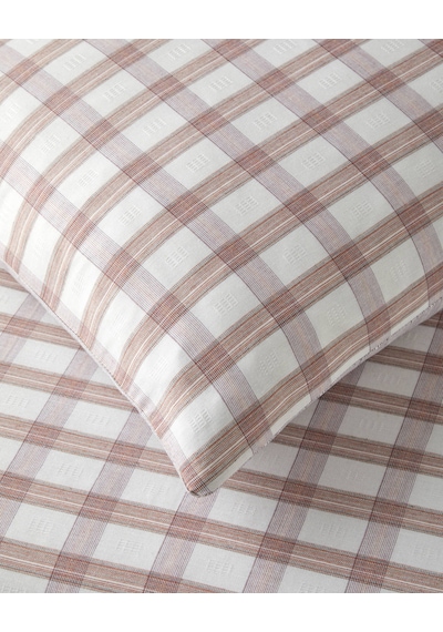 English Home Crispcheck İpliği Boyalı Çift Kişilik Çarşaflı Nevresim Takımı 200x220 Cm Turuncu Turuncu