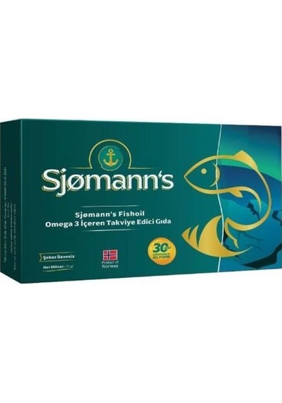 Sjomann's Fishoil Omega-3 Çiğnenebilir Jel 30 Tablet 868279237705