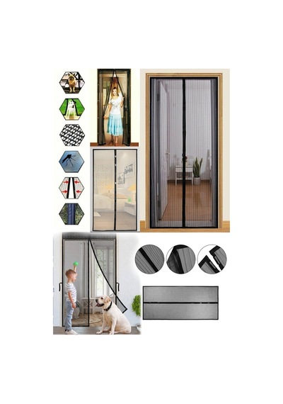 Beyaz Pratik Manyetik Mıknatıslı Kapı Sinekliği Tülü 90 X 210 Cm 90 X 210 Mıknatıslı Tül Tül