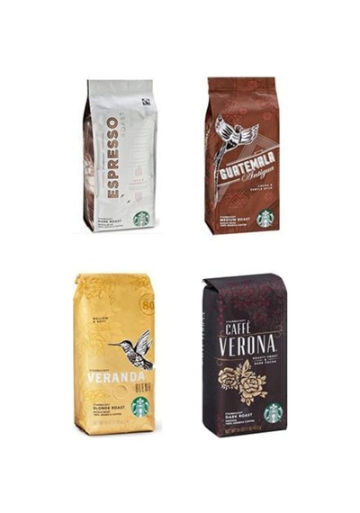 Starbucks Verona, Veranda, Dark Espresso Ve Guatemala Çekirdek Kahve, 4 Adet 250 G