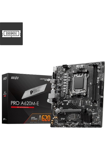Msı Pro A620m-e 6400mhz Oc M.2 Hdmı Vga Matx Am5