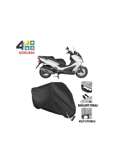 Kymco X Town 125I Motosiklet Brandası ( Kilit Uyumlu - Siyah