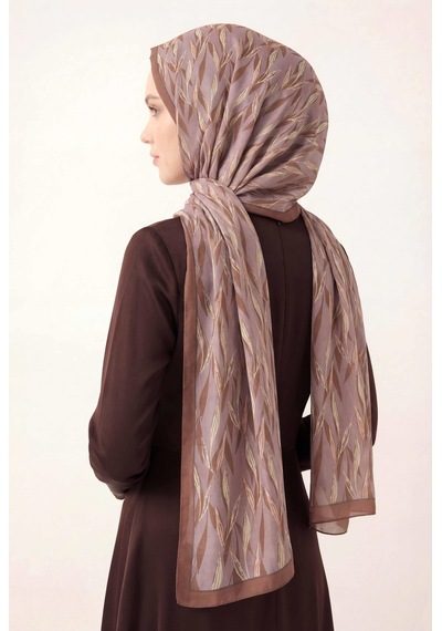 Silk Home Yaprak Desen Soluk Lila 75x195 Soft Şal Çok Renkli 83203687