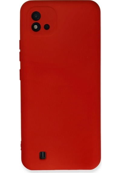 Newface - 690 - Realme C11 2021 Kılıf Nano İçi Kadife Silikon - Csmo-tex - - Kırmızı