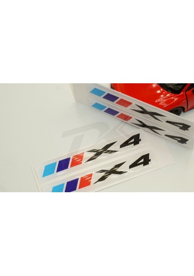 Bmw X4 Logo 3M 3D Damla Silikon Torpido Bagaj Çamurluk Logo Amble