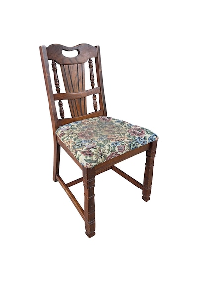 Vintage Masif Ahşap Yemek Sandalye 1 Adet Ac03 Çok Renkli