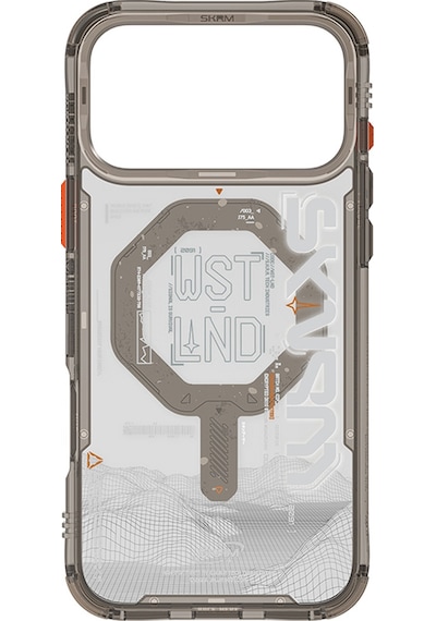 Apple Uyumlu iPhone 17 Pro Max Kılıf M-safe Yazı Desenli Airbag Tasarımlı Skinarma Sonix Kapak Siyah Siyah