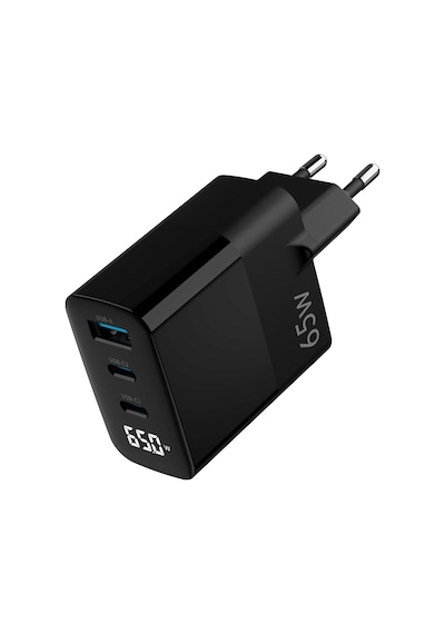 Juo 65W Gan Led Ekranlı Hızlı Şarj Cihazı 2 Type C + Usb A Apple Uyumlu iPhone & iPad Notebook Aleti