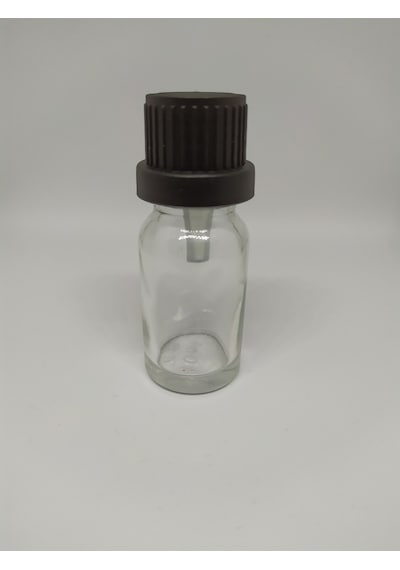 10Ml Cam Şeffaf Şişe İçten Damlatmalı Kapak (10 Adet)