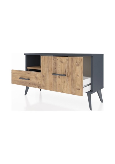 Arges Şifonyer Tek Raflı 2 Çekmeceli 88x30x48 Antrasit-çam Çam Arges Şifonyer Tek Raflı 2 Çekmeceli 88x30x48 Antrasit-çam Çam