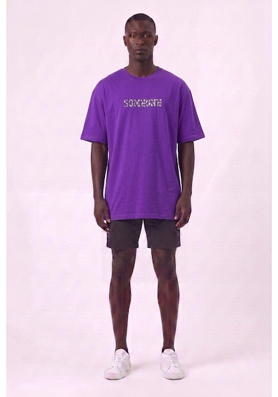 Blow Up Future Gen Günlük Spor Tişört Someone Mor Oversize 141850 Siyah