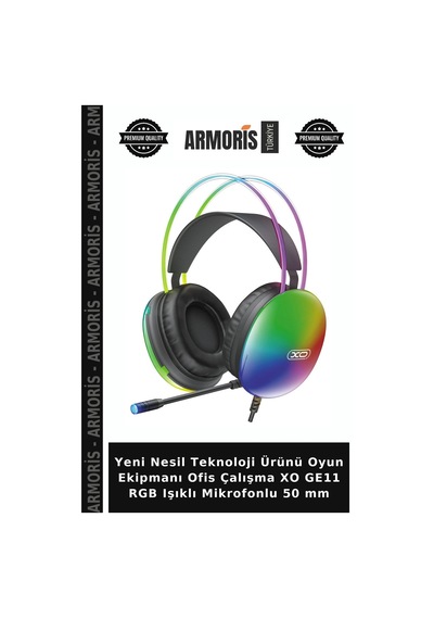 Yeni Nesil Teknoloji Ürünü Oyun Ekipmanı Ofis Çalışma Xo Ge11 Rgb Işıklı Mikrofonlu 50 Mm
