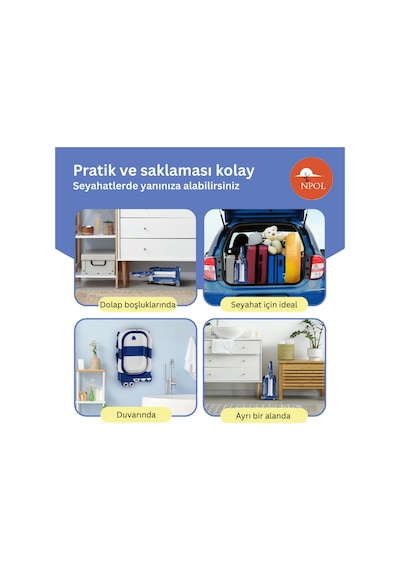 Yıkama Yastıklı Yeni Doğan Küveti - Termometreli, Tam Katlanır, Avrupa Sertifikalı Bebek Küveti