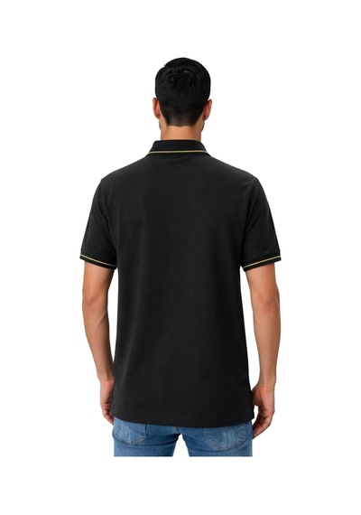 Arma Ar-ma Erkek Polo Yaka Tişört Baskisiz Basic Yaka Fermuarli Örme Kumaş Regular Fit %100 Pamuk 30/1 Çift Toplama Penye Pike Y31374357202 Siyah-s1