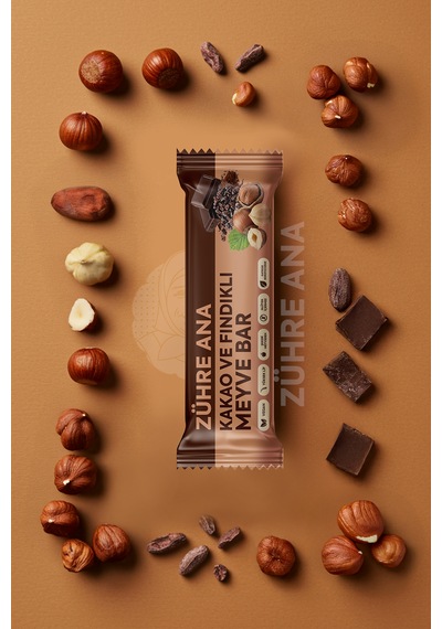 Kakaolu Ve Fındıklı Meyve Bar Şeker İlavesiz 35 Gr X 12 Adet