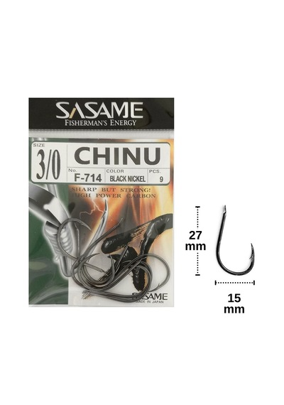 Sasame F-714 No:3/0 Chinu Olta İğnesi 9 Adet