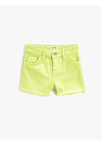 Koton Pamuklu Gabardin Şort Yeşil 2skg40046ad