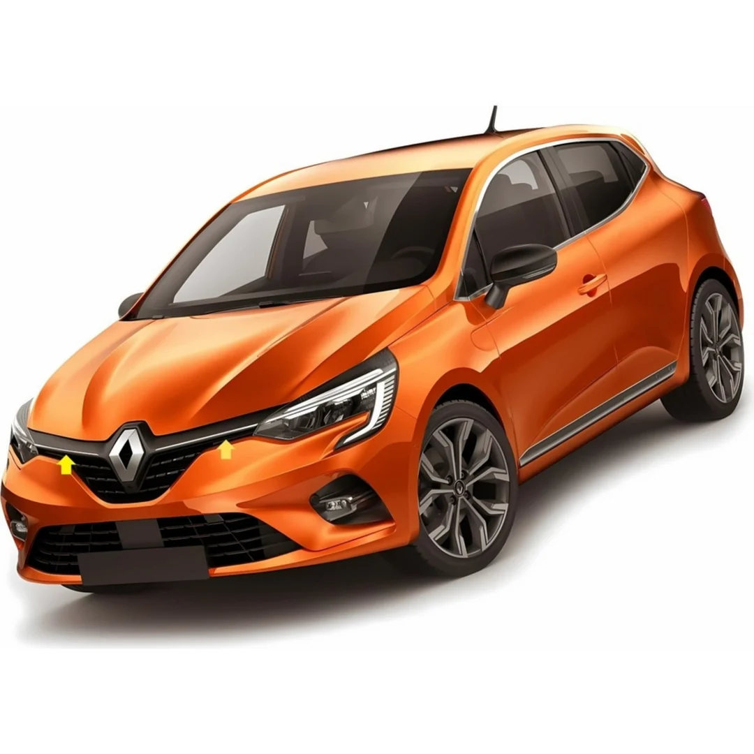 Renault Clio 5 Ön Panjur Çıtası - Krom 2 Parça 2019-2022 Arası, Hb