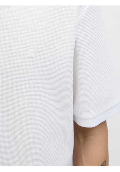 Jack & Jones Jjeaustın Zıp Polo Ss Noos White White