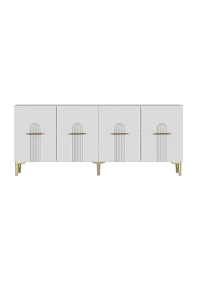 Ka1808bg İda Konsol ,tv Sehpası Beyaz-gold 180cm