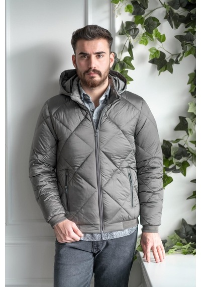 Ecer Kapşonlu Regular Fit Erkek Kalın Şişme Mont