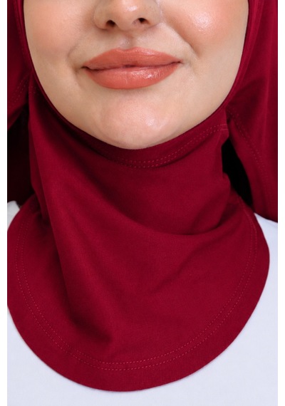Modish Group Penye Boyun Kapamalı Şal Başörtü Hazır Giyim Turban Esnek Jersey Şal Bordo