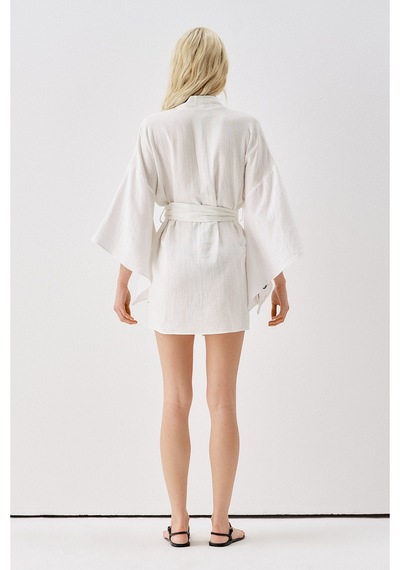 Sagaza Studio Ss6185 Desenli Kimono Pembe
