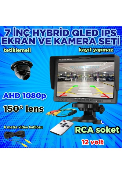 7inç Qled Ips Ekran Ve 1 Adet 4 3 Cm Ahd 1080p Kamera 12v