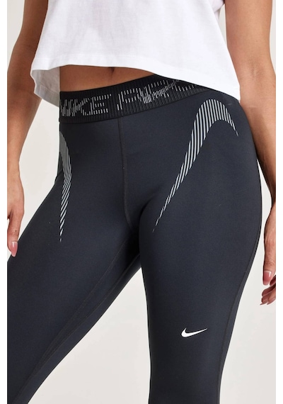 Nike Pro Dri Fit Training 7/8 Leggings With Mesh Detail Kadın Spor Tayt Siyah Siyah