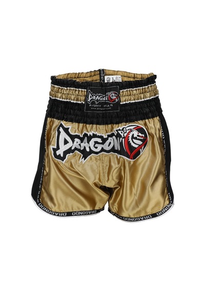 Dragondo Mt3075 Retro Neo Muaythai Şortu Gold Muay Thai Şort Altın Gold
