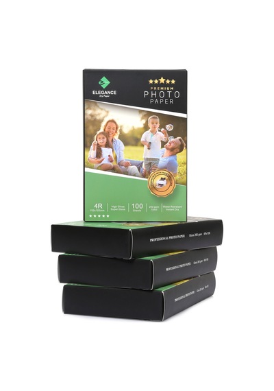Elegance 4r 10X15 cm Glossy 260GSM 400ADET Fotoğraf Kağıdı 4 Lü