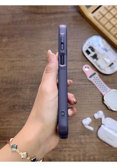 Samsung Galaxy A25 Uyumlu Premium Deri Dokulu Darbelere Karşı Dayanıklı Nazal Silikon Kılıf Lacivert