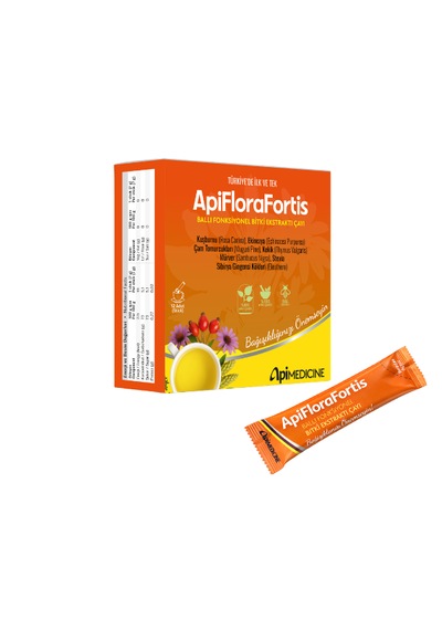 Apimedicine Apflorafortis Ekstrakt Bitki Çayı 12 Stick Fonksiyonel Günlük Bitki İçeceği Premium Stick Çay